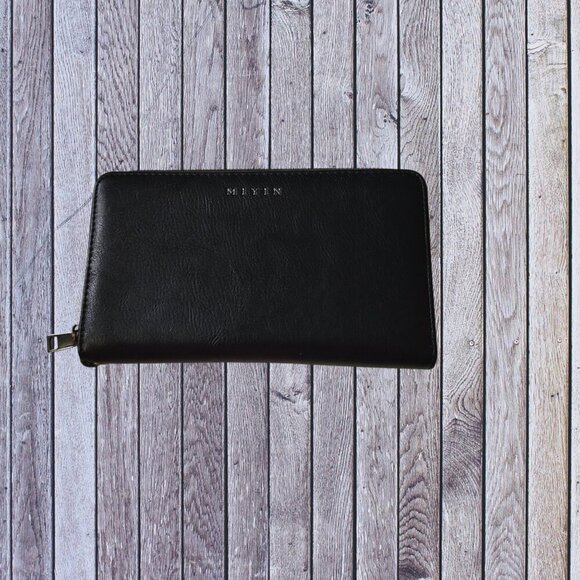 Miyin Women's Wristlet Wallet Zip Around Card Case 8 x 5 Inch Classic - Picture 2 of 5